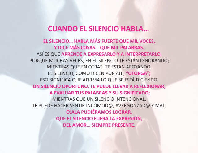Cuando el silencio habla... Agosto 26 de 2012